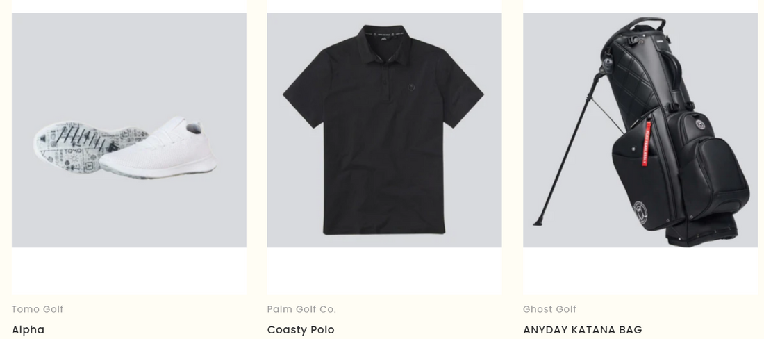 Mully online golf shop example products