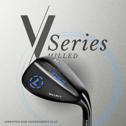 The Lazrus Milled V Wedges Set (52°, 56° & 60°)