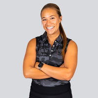 Blacked Out Camo Women's Polo (Sleeveless)