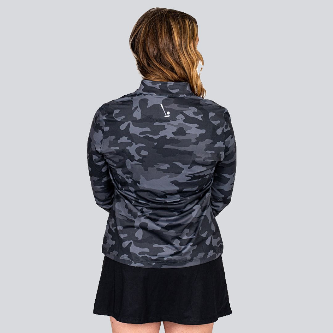 Blacked Out Camo Women's Q-Zip