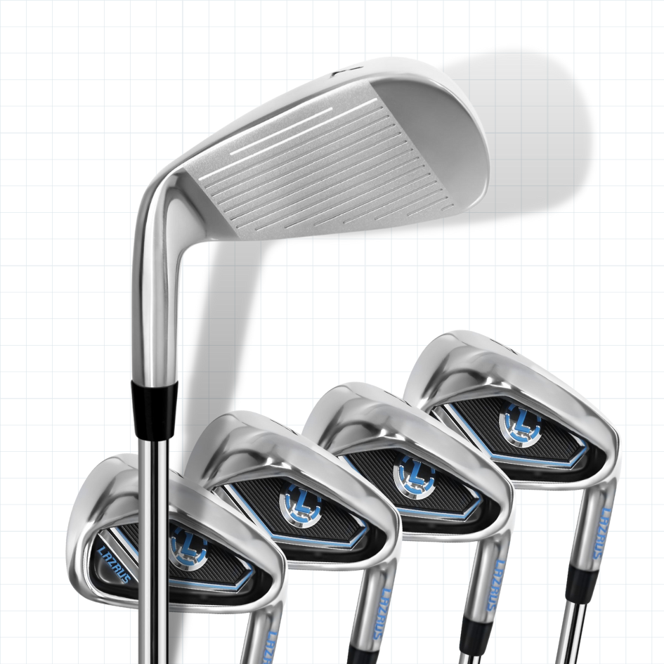 Lazrus Golf 11 pc Set - Driver, 3W, 4H, 6-PW Irons, 56° Wedge, Putter & Bag