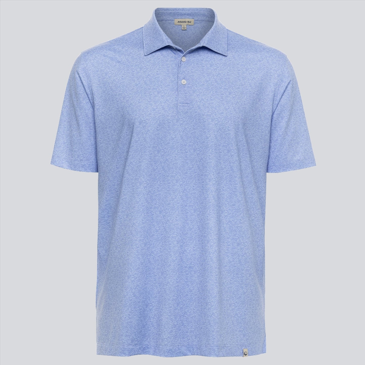 Atlantic Sol Island Polo - Mini Wave Print Blue