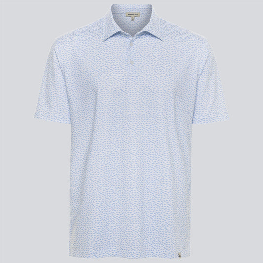 Atlantic Sol Island Polo - Mini Fish Print White