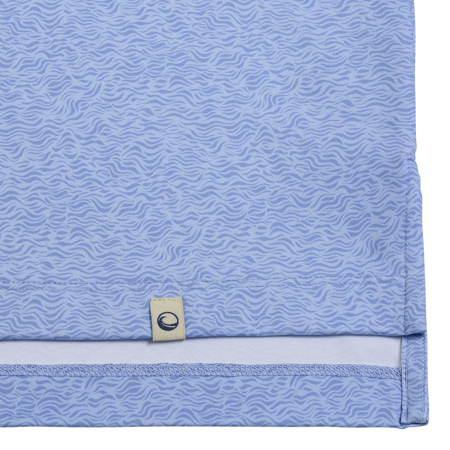 Atlantic Sol Island Polo - Mini Wave Print Blue