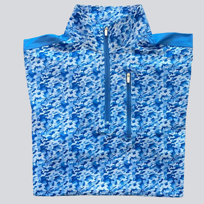 Blue Camo Quarter Zip