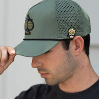 Perforated Rope Hat - Olive
