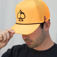 Perforated Rope Hat - Highlighter Orange