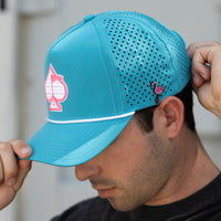 Perforated Rope Hat - Baby Blue
