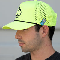 Perforated Rope Hat - Highlighter Yellow