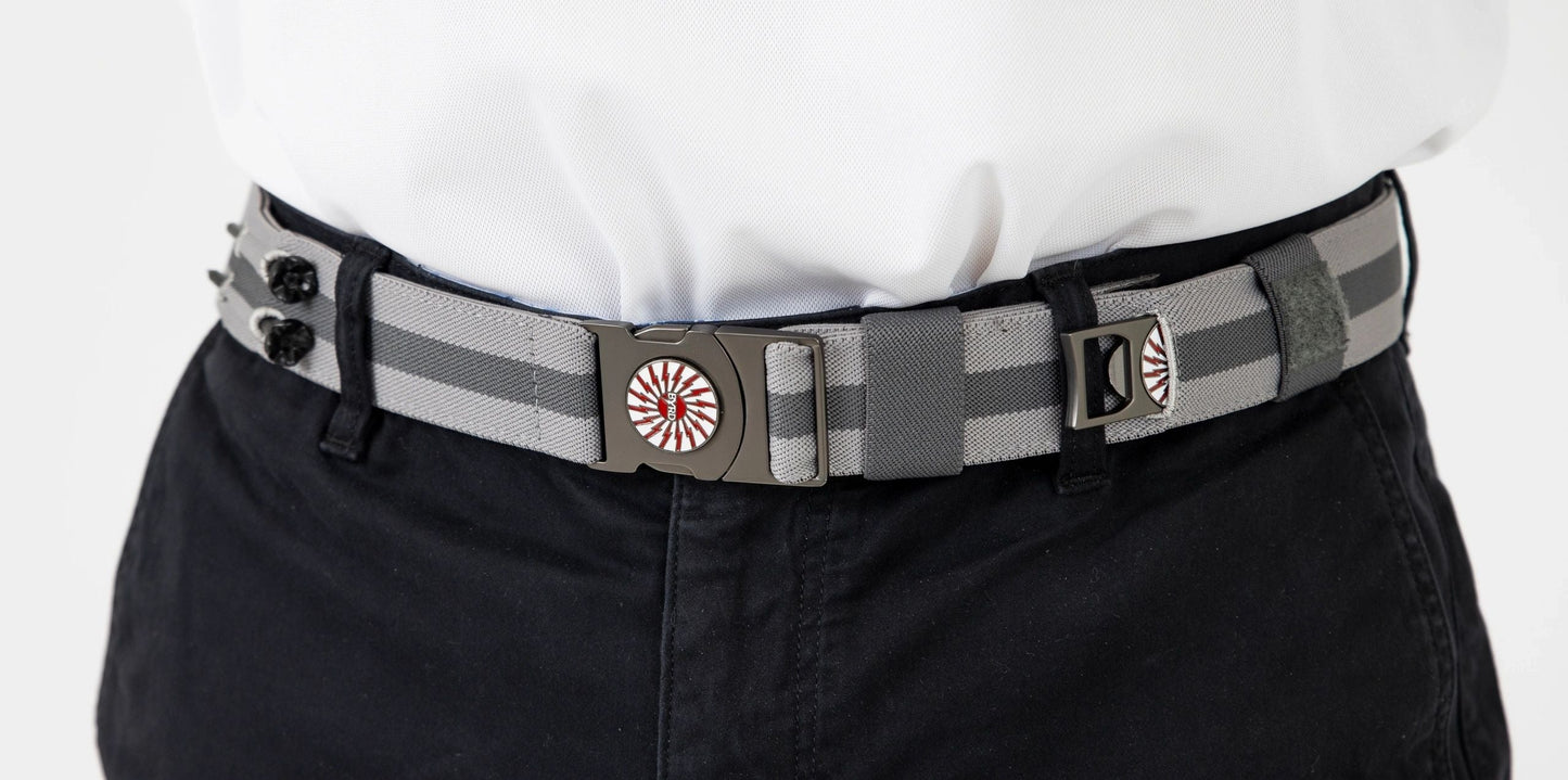 The Byrd Belt - Reversible Golf Belt Holds Tees, Marker, Divot Tool & Glove