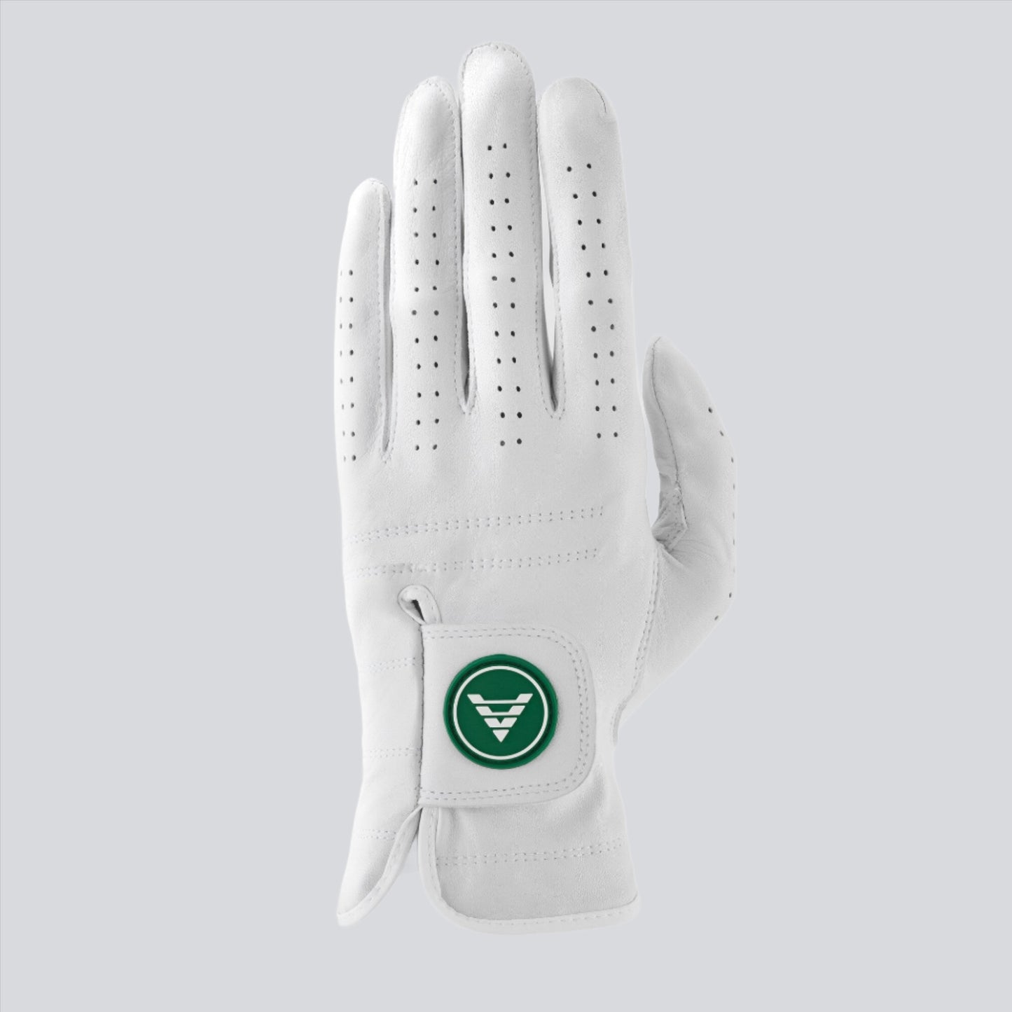 Premium Cabretta Leather Golf Glove Green / White