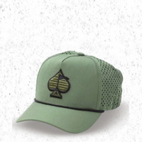 Perforated Rope Hat - Olive