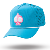 Perforated Rope Hat - Baby Blue