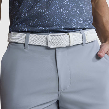 WHITE WOVEN STRETCH BELT