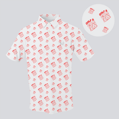 Golf & Pizza Men's Polo