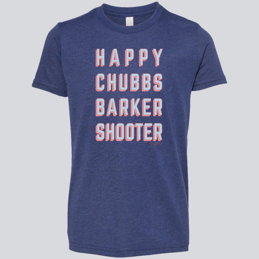 Golf Happy Chubbs Barker Shooter Kids T-Shirt